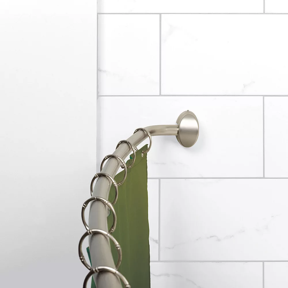 Zenna Home Curved NeverRust Shower Curtain Rod - Image 2