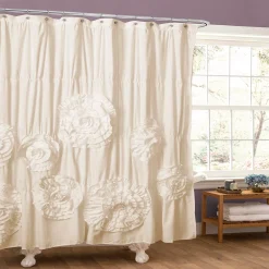 Lush Décor Lush Decor Serena Fabric Shower Curtain