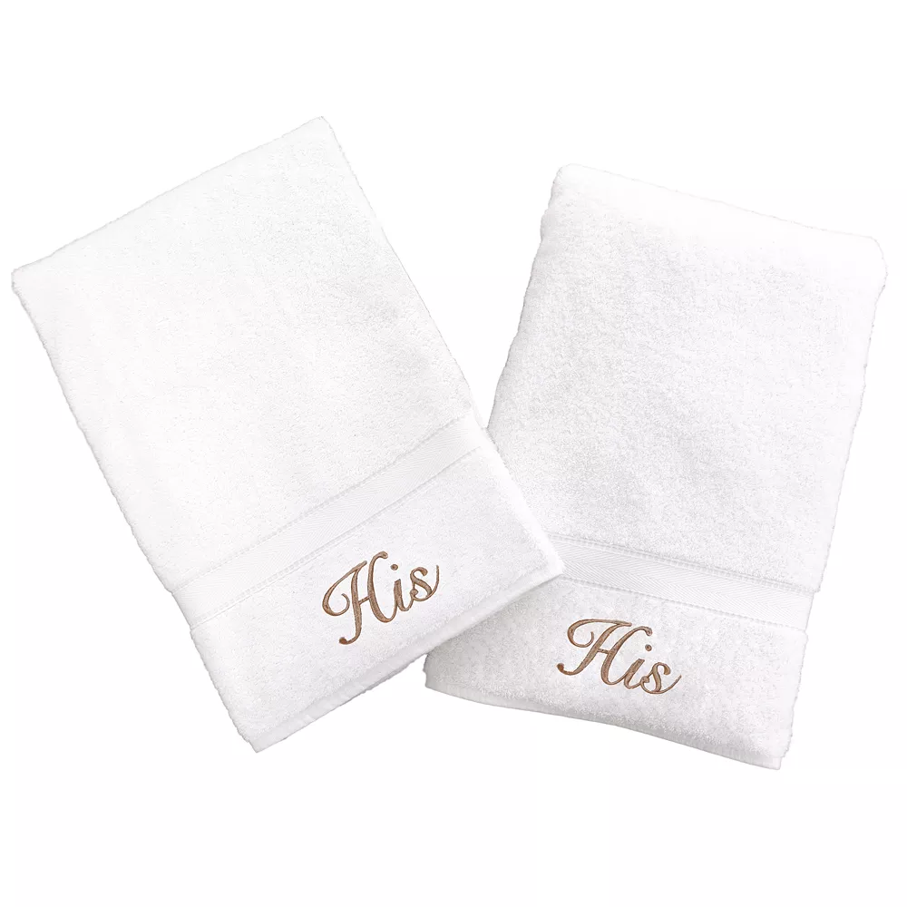 Linum Home Textiles Terry 2-pk. ''His'' & ''His'' Hand Towels