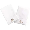 Linum Home Textiles Terry 2-pk. ''Mr.'' & ''Mrs.'' Hand Towels