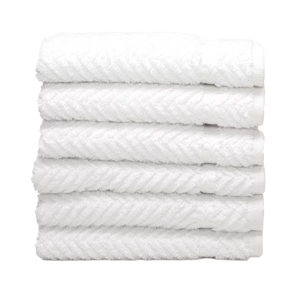 Linum Home Textiles Herringbone 6-pk. Washcloths