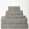 Pacific Coast Textiles 6-piece Jacquard Medallion Swirl & Solid Mix & Match Towel Set