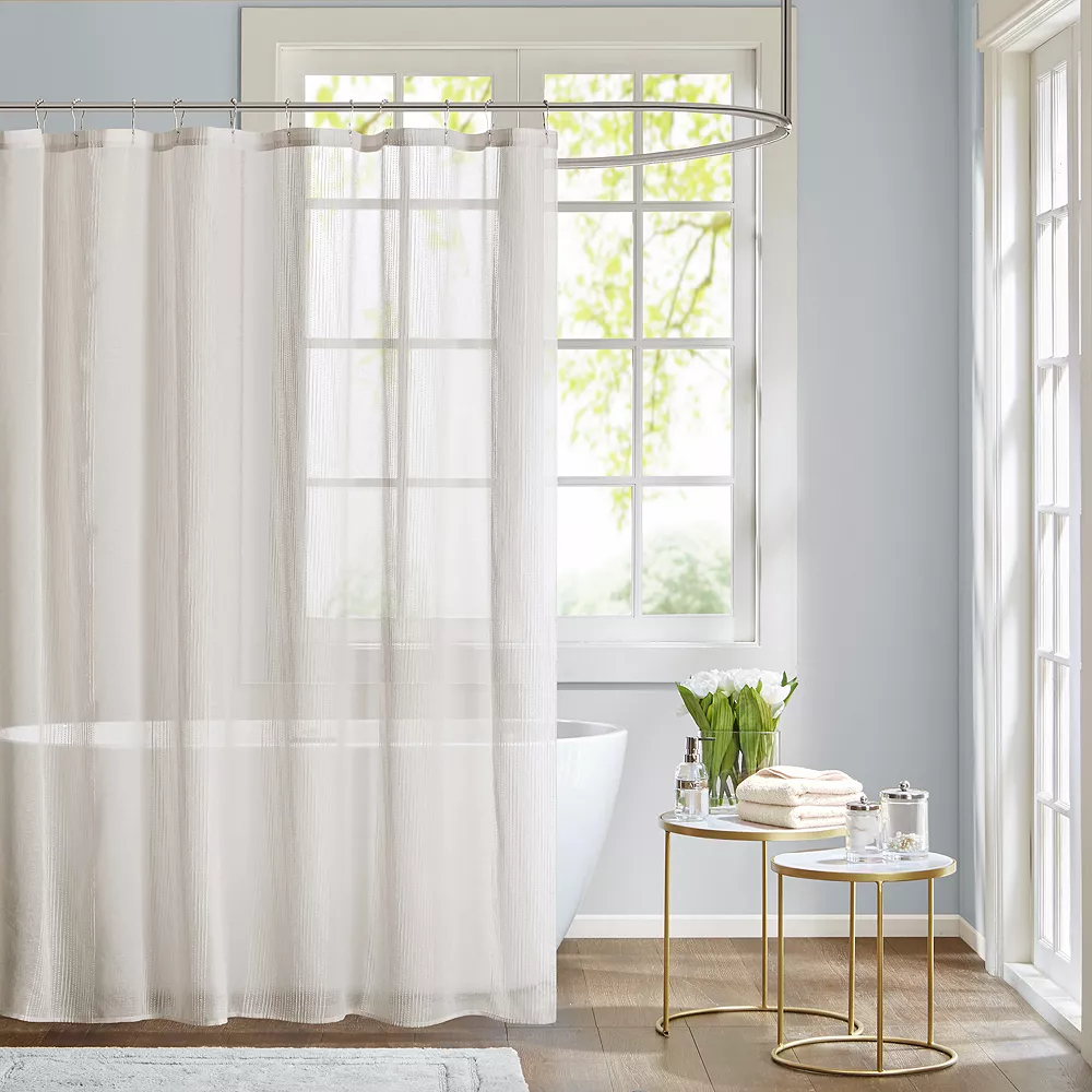 Madison Park Lydia Sheer Shower Curtain