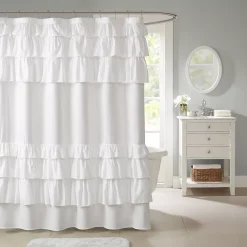 Madison Park Hope Ruffle Shower Curtain
