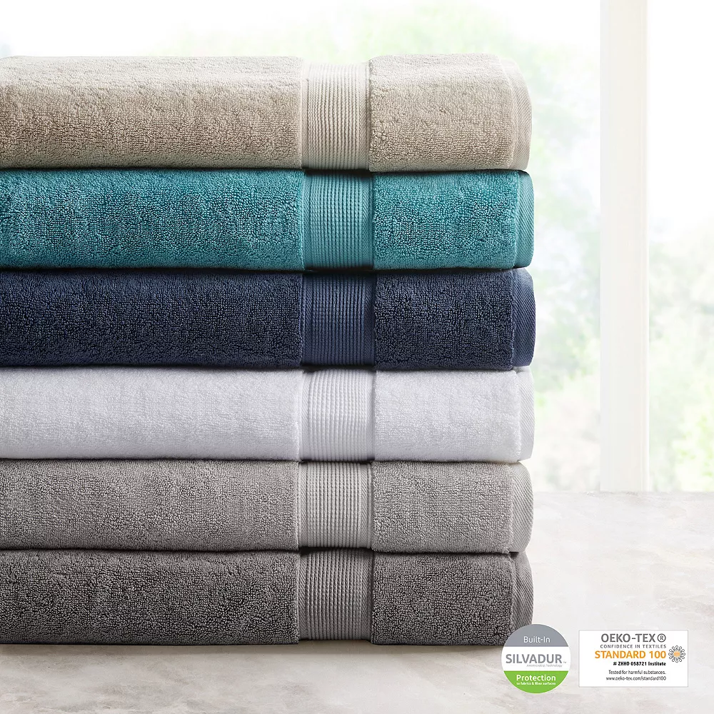 Madison Park Signature Cotton 8-piece Antimicrobial Bath Towel Set - Image 6