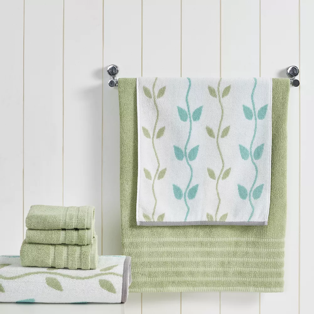 Pacific Coast Textiles Vines 6-piece Yarn Dyed Organic Bath Towel Set - Image 2
