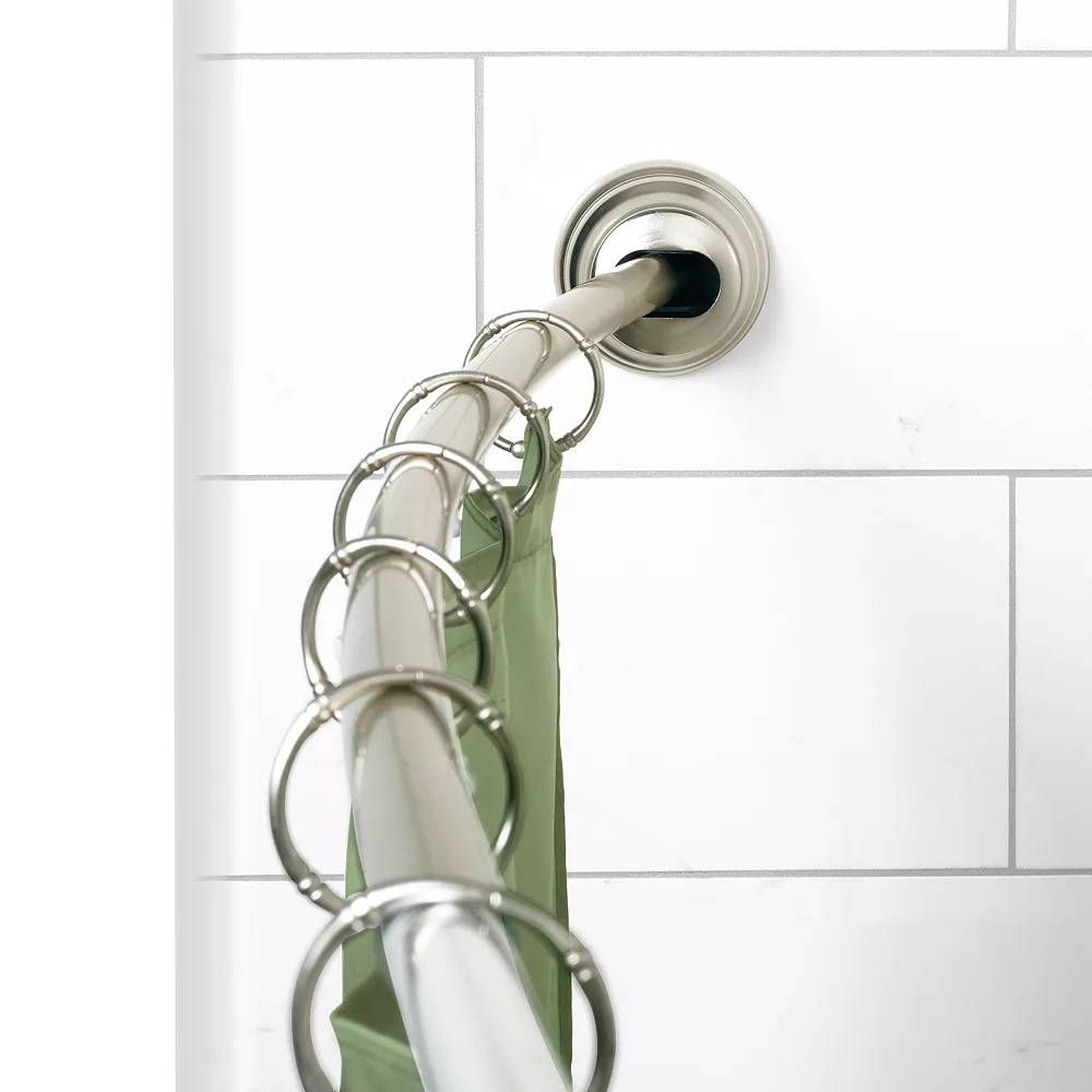 Zenna Home Never Rust Curved Tension Shower Curtain Rod - Image 2