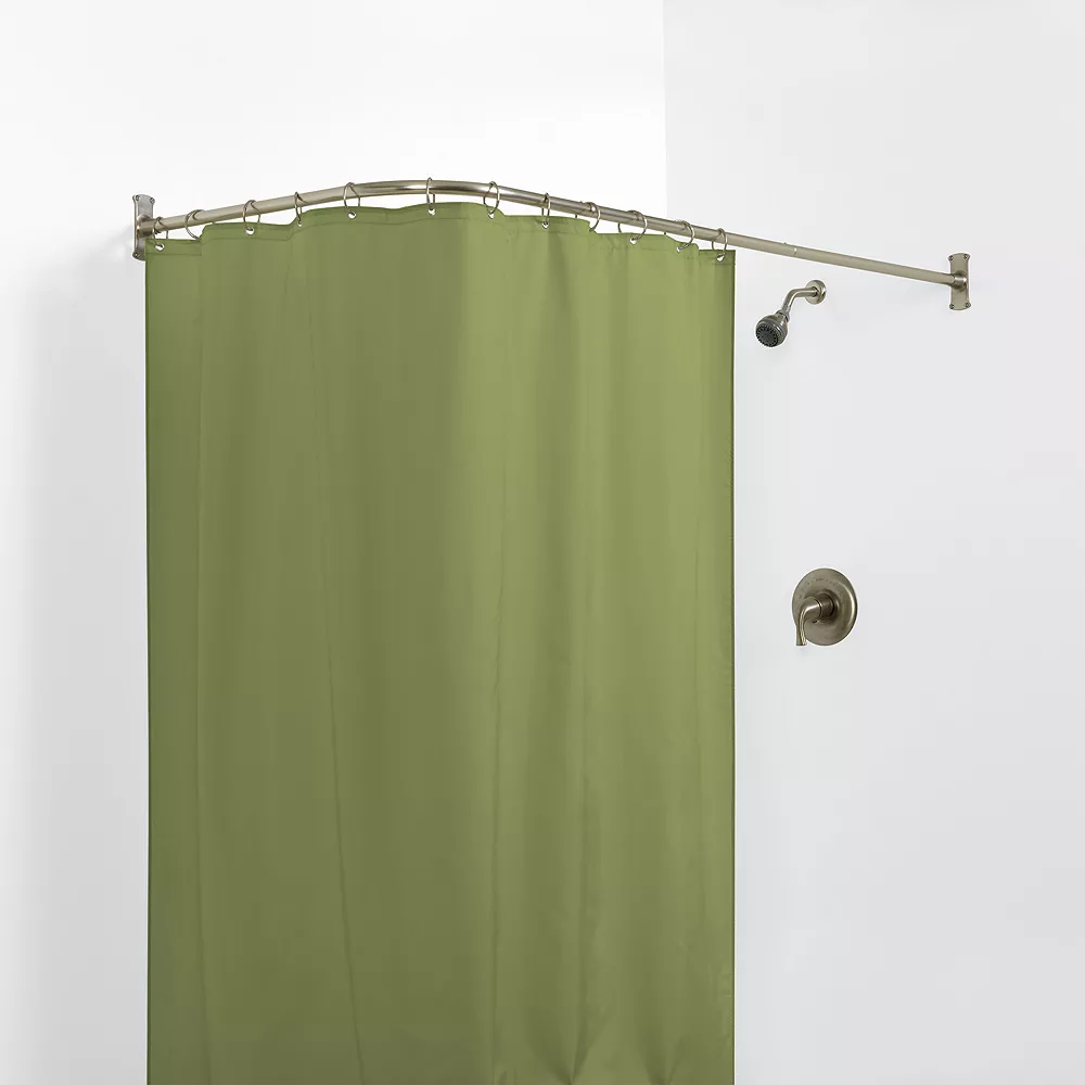 Zenna Home Never Rust L-Shaped Corner Shower Curtain Rod - Image 2