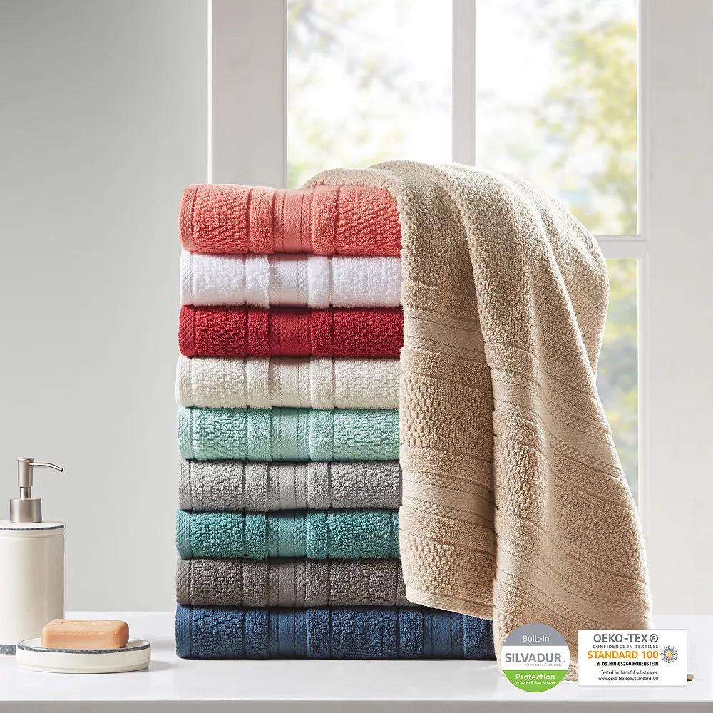 Madison Park Essentials 6-piece Remy Super Soft Quick Dry Antimicrobial Cotton Towel Set - Image 2