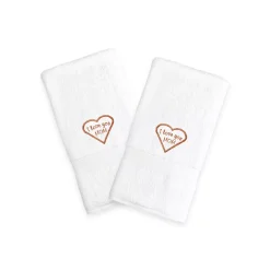 Linum Home Textiles "I Love You Mom" Embroidered 2-pack Hand Towels