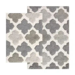 Chesapeake Alloy Moroccan Tiles 2-piece Bath Rug Set