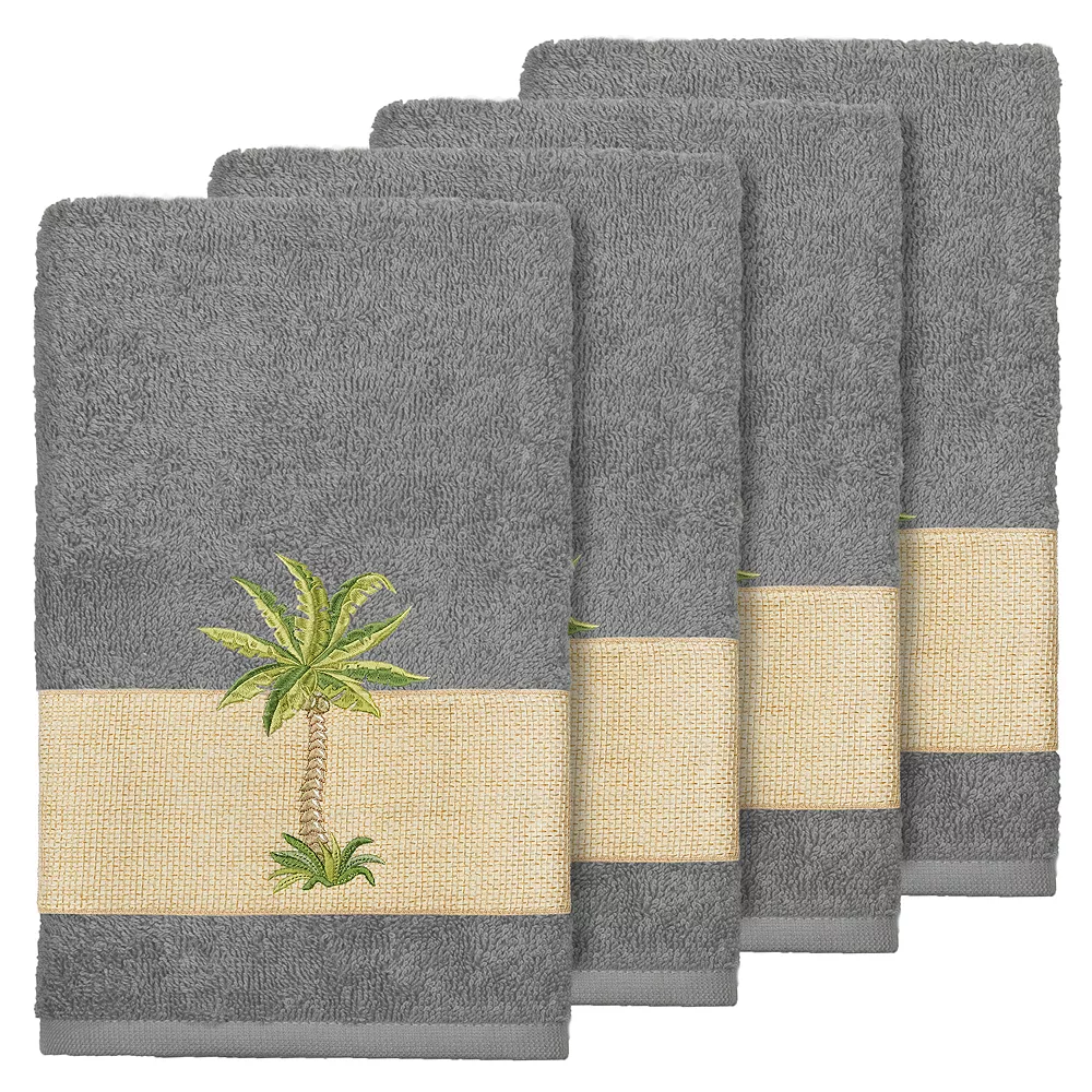 Linum Home Textiles Colton Embellished Hand Towel Set - Image 2