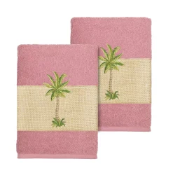 Linum Home Textiles Colton Embellished Washcloth Set