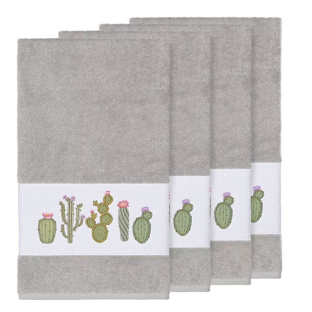 Linum Home Textiles Turkish Cotton Mila Embellished Bath Towel Set - Image 2