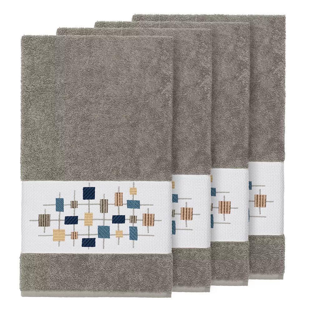 Linum Home Textiles Turkish Cotton Khloe Embellished Bath Towel Set - Image 2