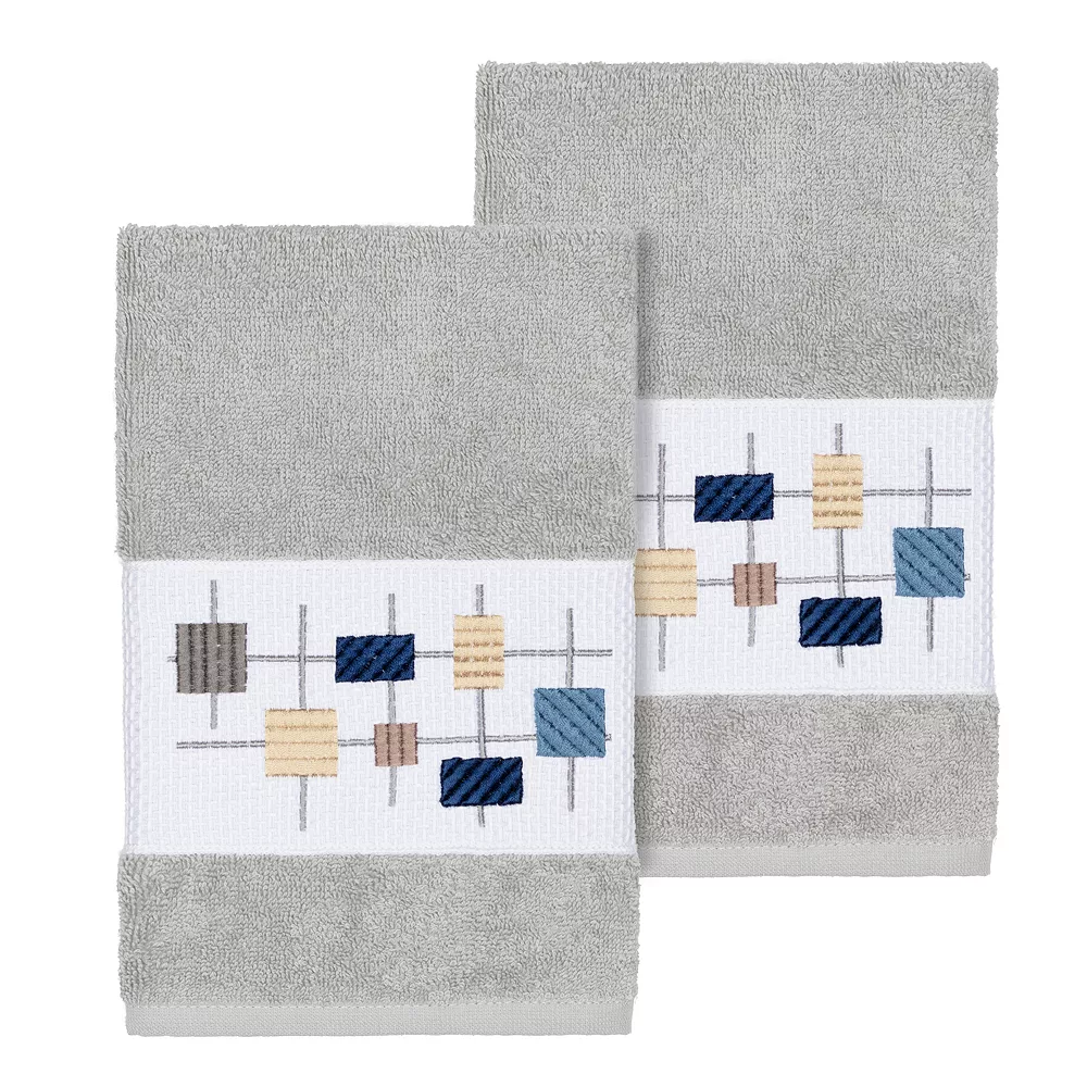 Linum Home Textiles Turkish Cotton Khloe Embellished Hand Towel Set