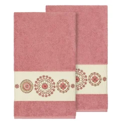 Linum Home Textiles Turkish Cotton Isabelle Embellished Bath Towel Set