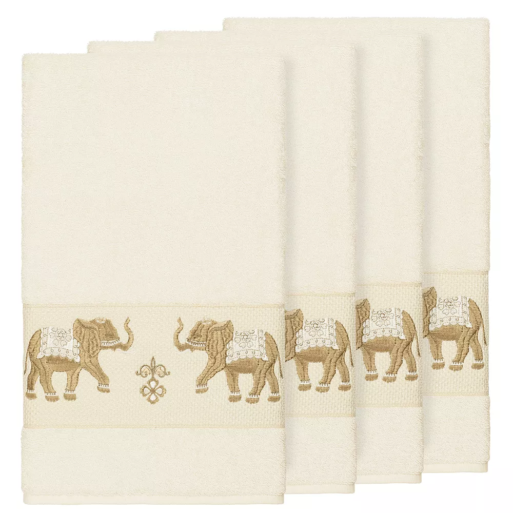 Linum Home Textiles Turkish Cotton Quinn Embellished Bath Towel Set - Image 2