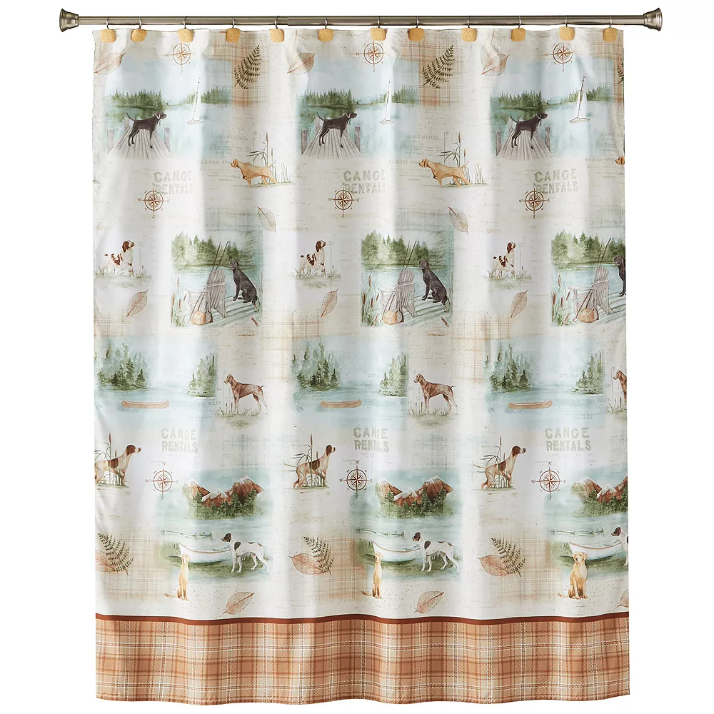 Saturday Knight, Ltd. Adirondack Dogs Shower Curtain
