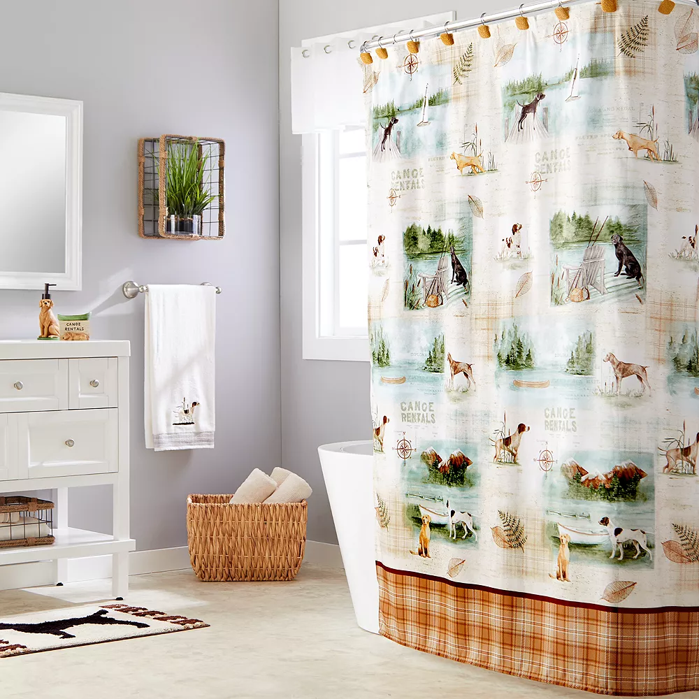 Saturday Knight, Ltd. Adirondack Dogs Shower Curtain - Image 2