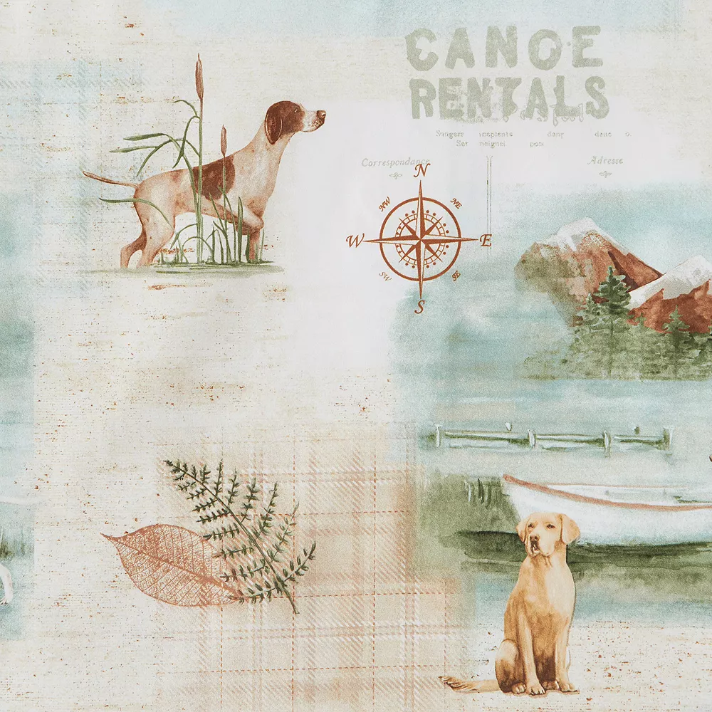 Saturday Knight, Ltd. Adirondack Dogs Shower Curtain - Image 3