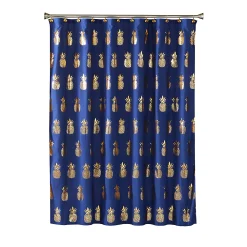 Saturday Knight, Ltd. Gilded Pineapple Fabric Shower Curtain