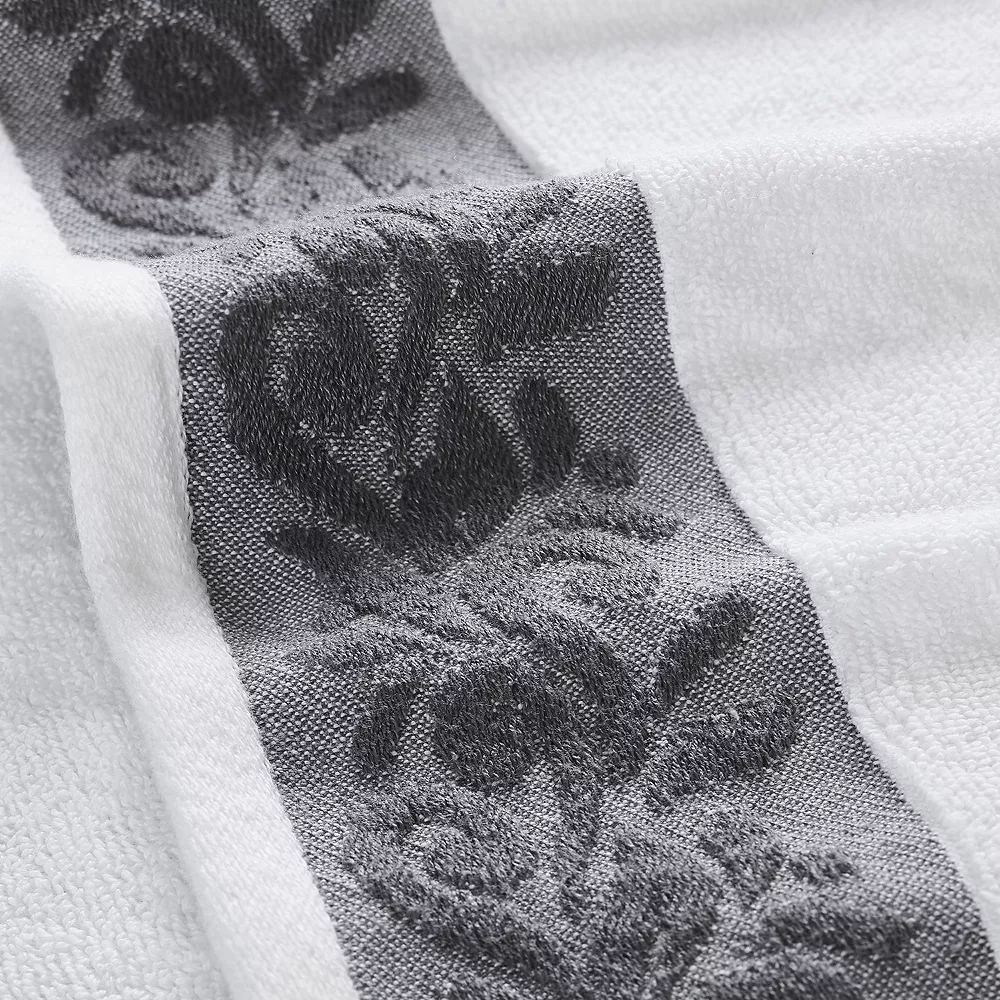 Allure Home Creations Allure Lifestyle 6-piece Filigree Jacquard Border Bath Towel Set - Image 3