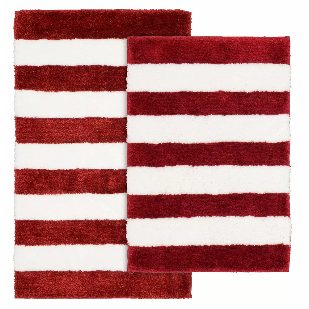 Garland Rug Garland Deco Beach Stripe 2-piece Bath Rug Set