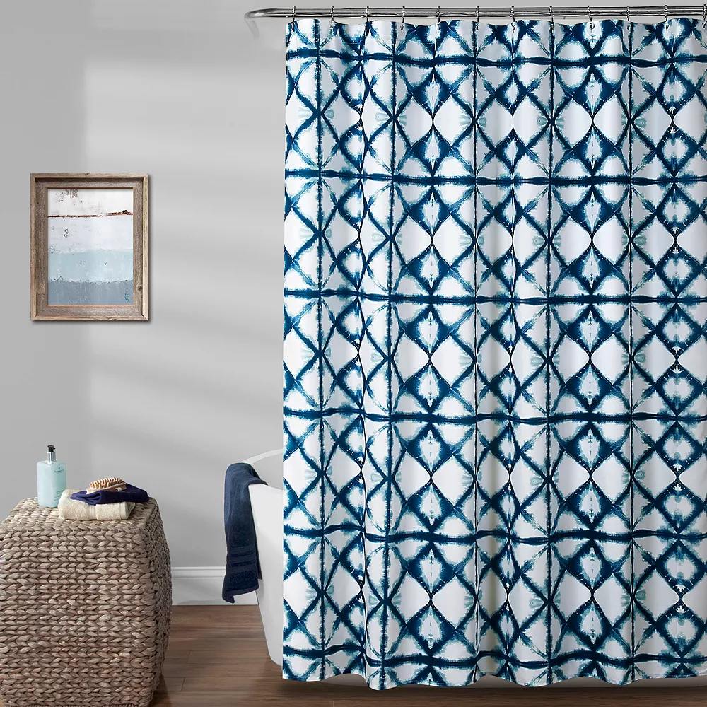 Lush Décor Lush Decor Geo Shibori Shower Curtain