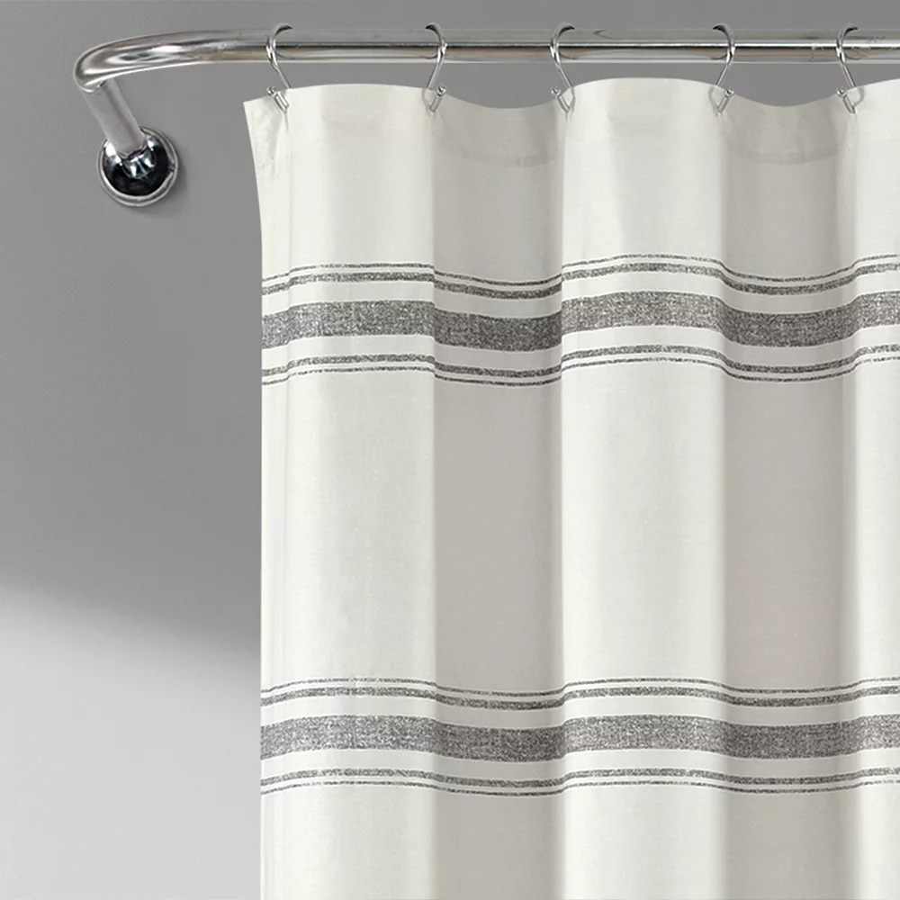 Lush Décor Lush Decor Farmhouse Stripe Shower Curtain - Image 3