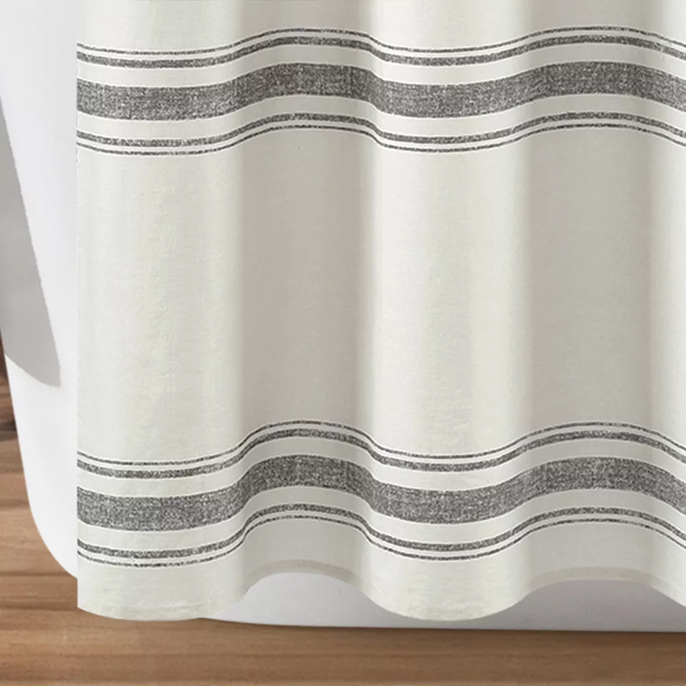 Lush Décor Lush Decor Farmhouse Stripe Shower Curtain - Image 4