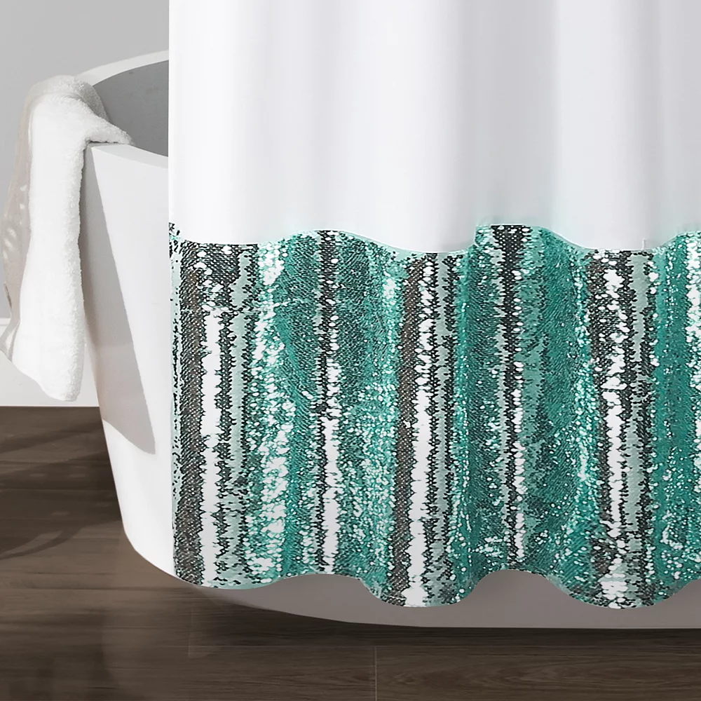 Lush Décor Lush Decor Mermaid Sequins Shower Curtain - Image 5