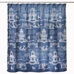Vern Yip By SKL Home Saturday Knight, Home Chinoiserie Shower Curtain