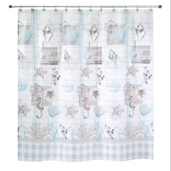Avanti Coastal Farmhouse Shell Shower Curtain
