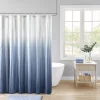 Madison Park Loire Ombre Printed Seersucker Shower Curtain