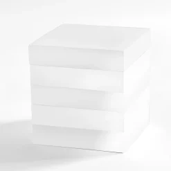 Cassadecor Lacquer Stripe White Cotton Jar