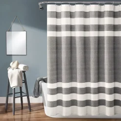 Lush Décor Lush Decor Cape Cod Stripe Yarn Dyed Cotton Shower Curtain