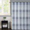 Truly Soft Grey Multi Stripe Shower Curtain