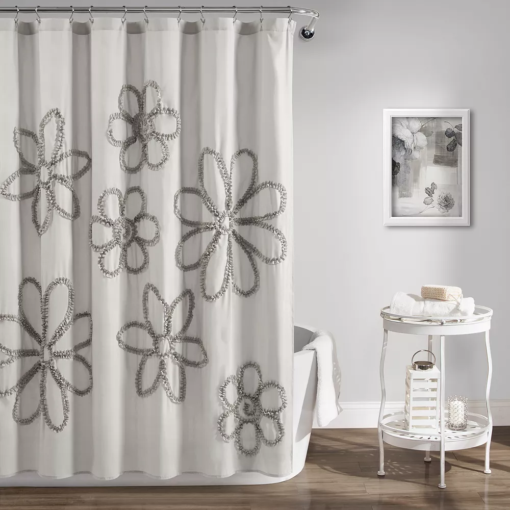 Lush Décor Lush Decor Ruffle Flower Shower Curtain