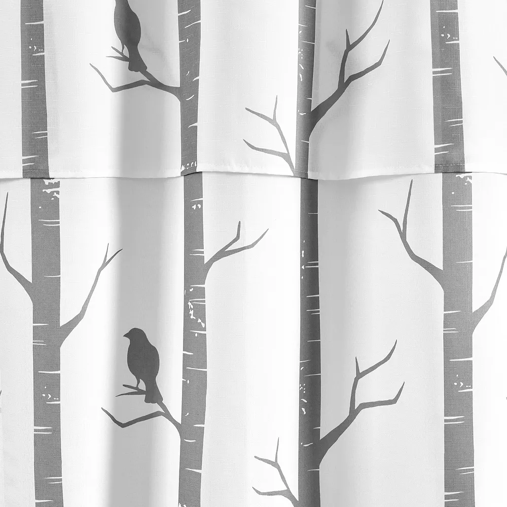 Lush Décor Lush Decor 16-piece Bird On The Tree Double Swag Shower Curtain Set - Image 4