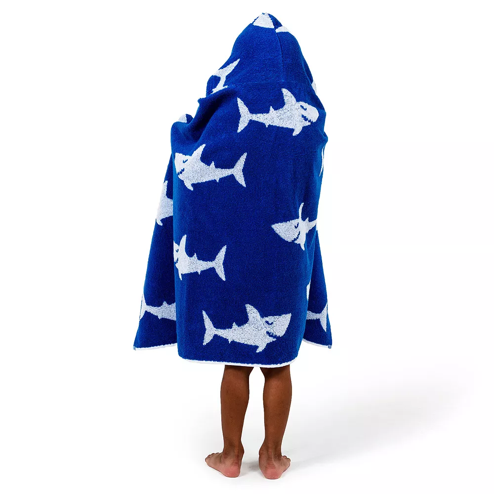 Linum Home Textiles Kids Turkish Aegean Cotton Hooded Easy Bath & Beach Wrap - Image 2