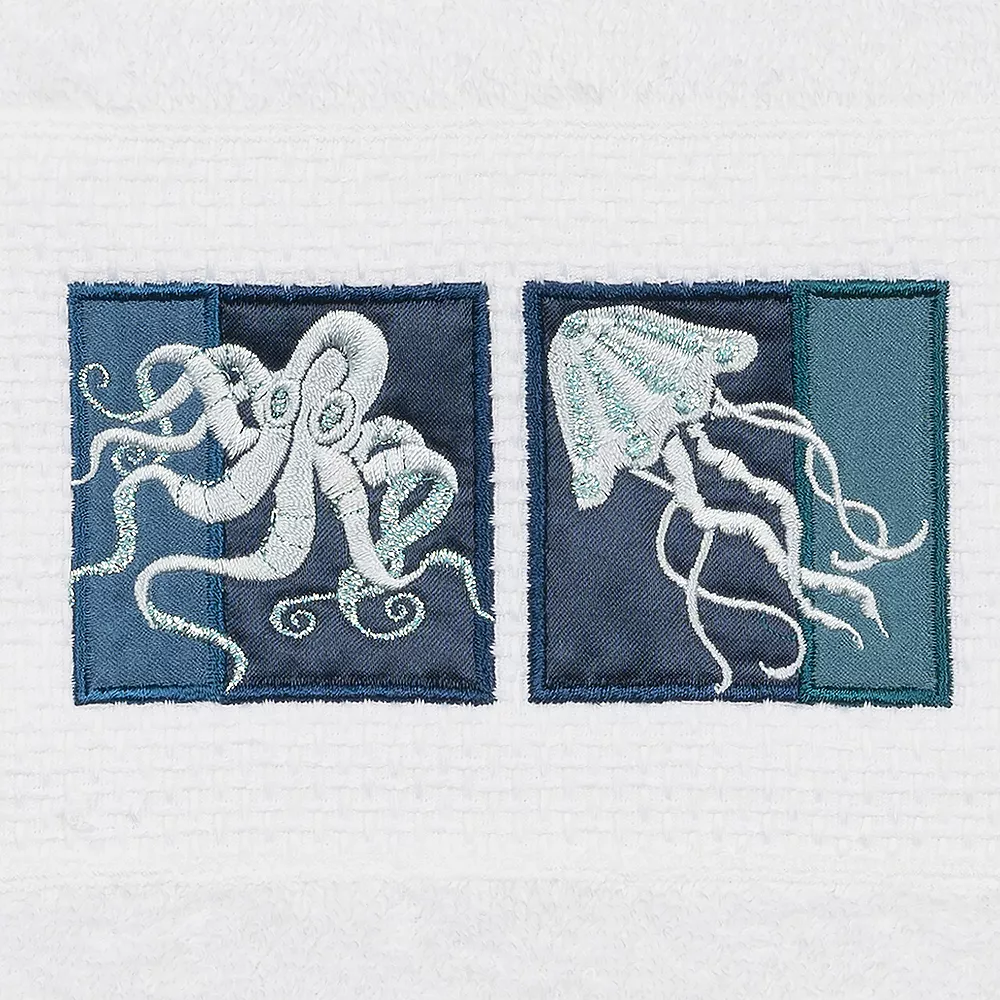 Linum Home Textiles Turkish Cotton Ava 2-pack Embellished Hand Towel Set - Image 2