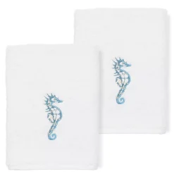 Linum Home Textiles Turkish Cotton Sofia 2-pack Embellished Washcloth Set
