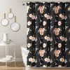 Lush Décor Lush Decor Vintage Paris Rose Butterfly Script Shower Curtain