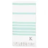 Linum Home Textiles Turkish Cotton Herringbone Personalized Pestemal Beach Towel
