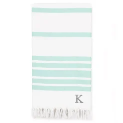 Linum Home Textiles Turkish Cotton Herringbone Personalized Pestemal Beach Towel