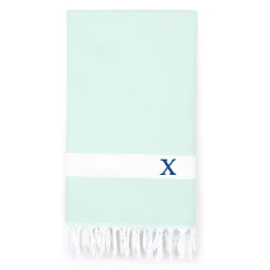 Linum Home Textiles Turkish Cotton Diamond Personalized Pestemal Beach Towel