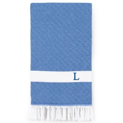 Linum Home Textiles Turkish Cotton Diamond Personalized Pestemal Beach Towel