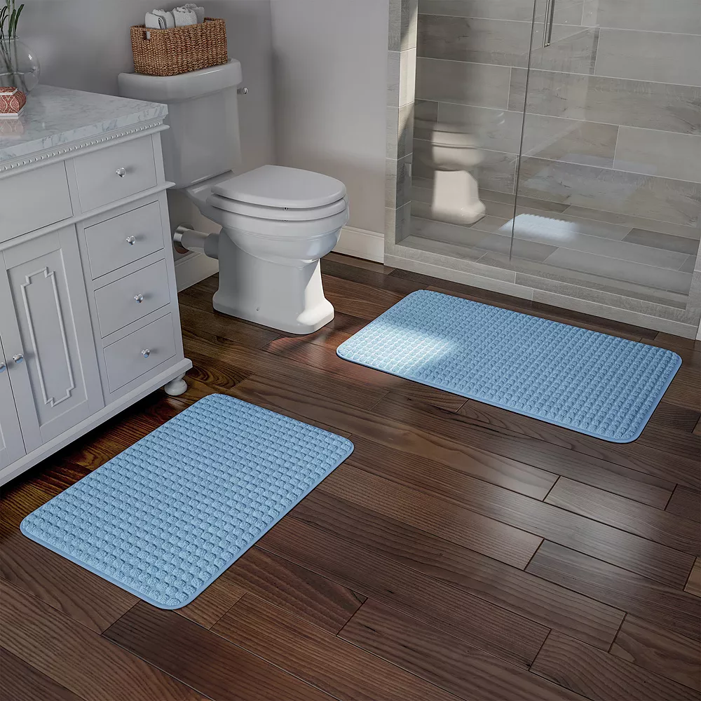 Portsmouth Home 2-Piece Memory Foam Bathroom Rug Set - Image 2
