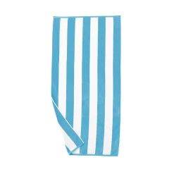 Great Bay Home Oversized Velour Cabana Stripe Beach Towel